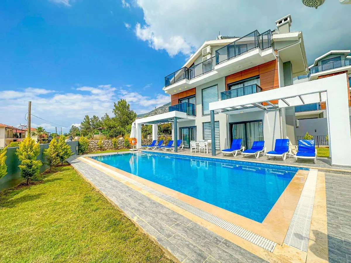 ヴィラ Nokta Park K 4+1 Villa, Oezel Havuzlu フェティエ